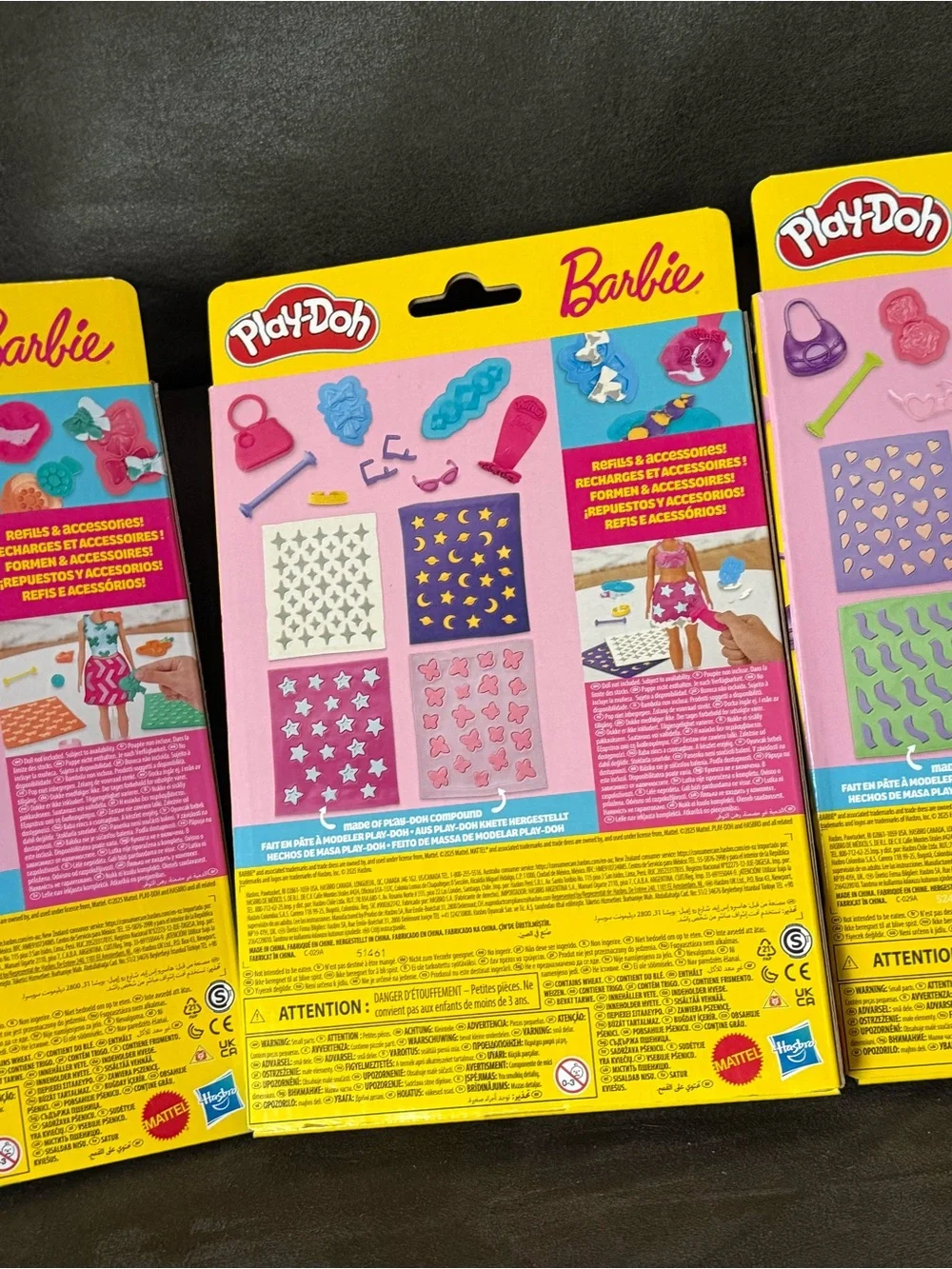Barbie and Play-Doh collab, trío collection set